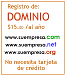 Dominios a Solo US$15 al A&ntilde;o
